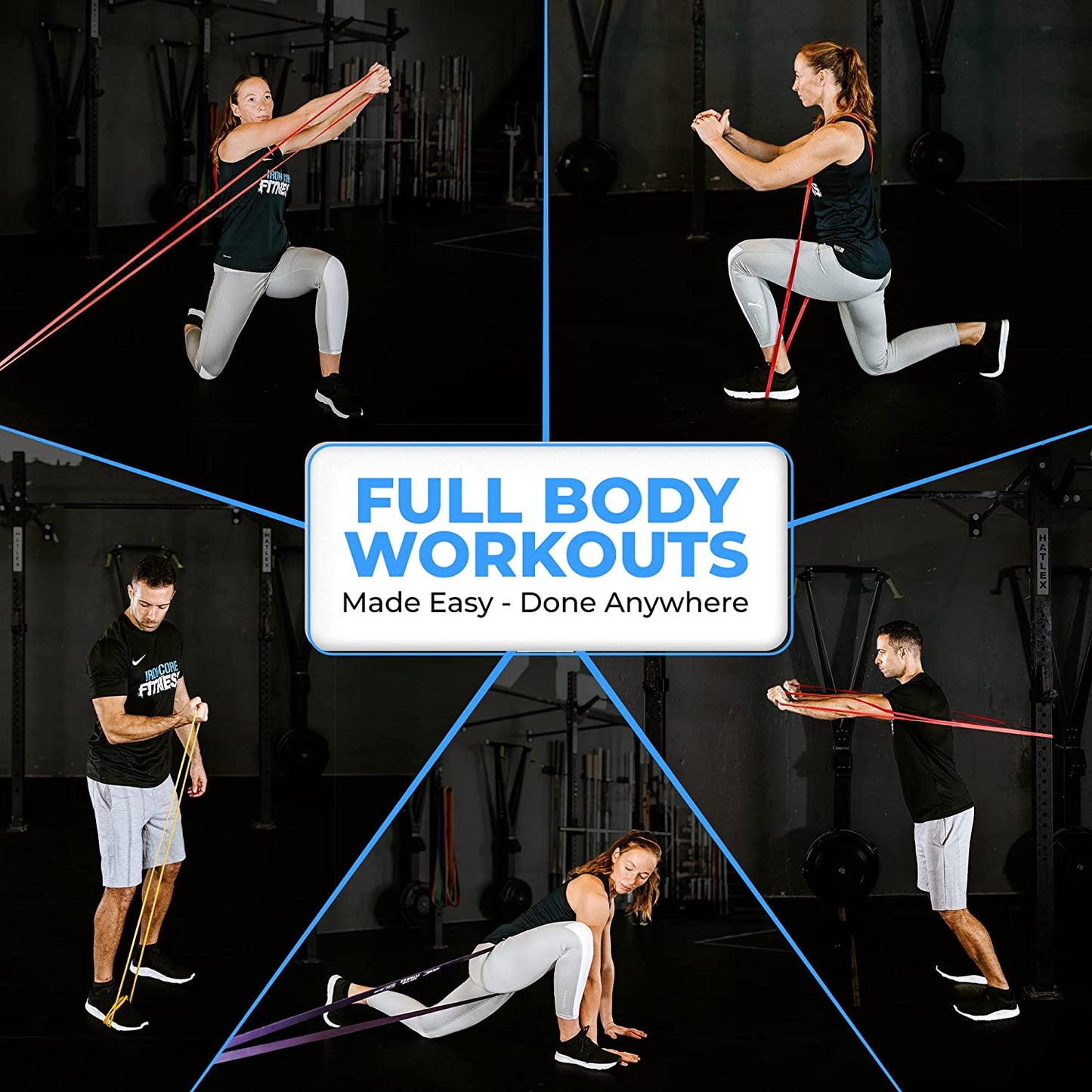 Pull up Assistance Resistance Bands - Long Loop Power Bands for Men and Women - Strength Power Flexibility Training at Home & Gym - Ebooks & Workout Chart Included by