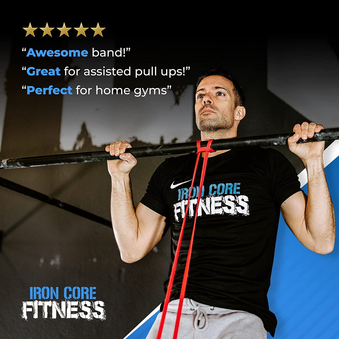 Pull up Assistance Resistance Bands - Long Loop Power Bands for Men and Women - Strength Power Flexibility Training at Home & Gym - Ebooks & Workout Chart Included by