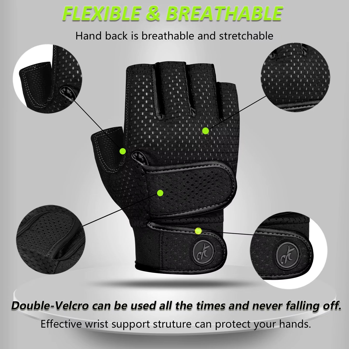 MOREOK Workout Gym Gloves Men Women,3Mm SBR Pads,Half Finger Weight Lifting Exercise Fitness Gloves for Training,Pull Ups,Rowing