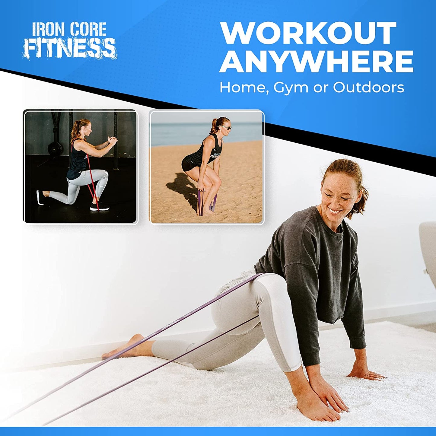 Pull up Assistance Resistance Bands - Long Loop Power Bands for Men and Women - Strength Power Flexibility Training at Home & Gym - Ebooks & Workout Chart Included by